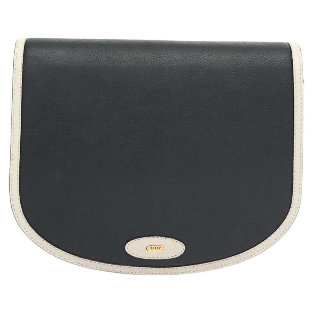 Bally Leather Shoulder Bag Navy